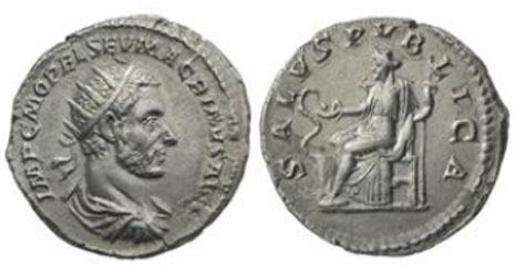 Antoniniano de Macrino, Roma, 217 d.C.
