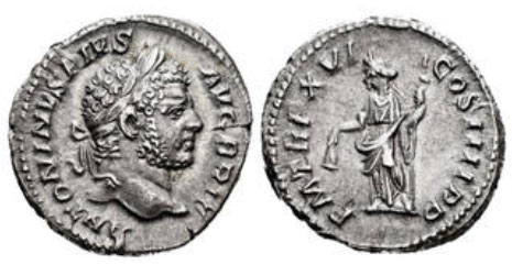 Denario de Caracalla, Roma, 213 d.C.