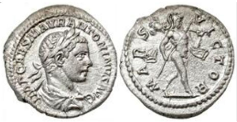 Denario de Heliogábalo, Roma, 219 d.C.