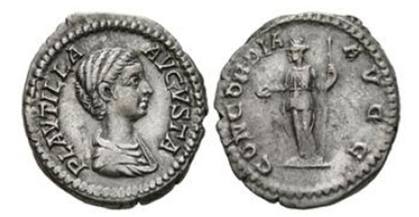 Denario de Plautilla, Roma, 202 - 205 d.C.