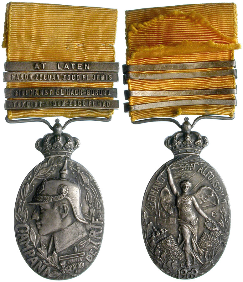 MEDALLA DE LA CAMPAÑA DEL RIF. ALFONSO XIII