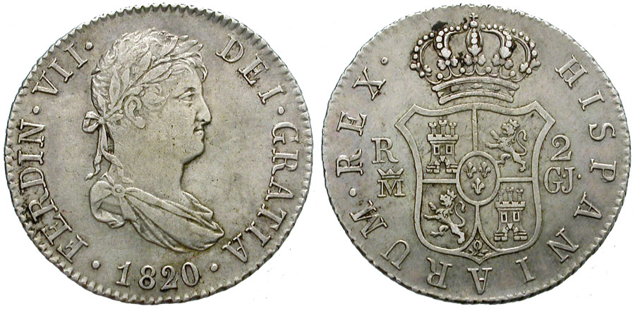 FERNANDO VII. 2 REALES. MADRID