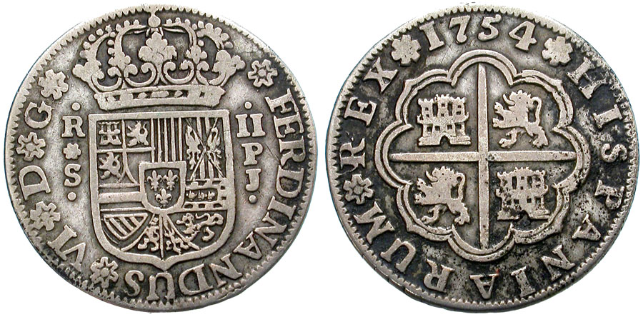 FERNANDO VI. 2 REALES. SEVILLA