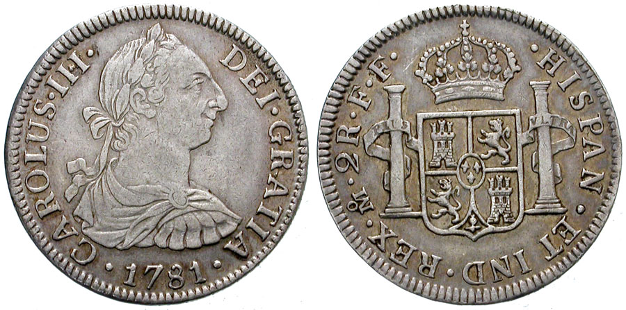 2 REALES. MEXICO. 1781