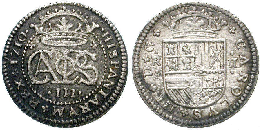 2 REALES. BARCELONA. 1710