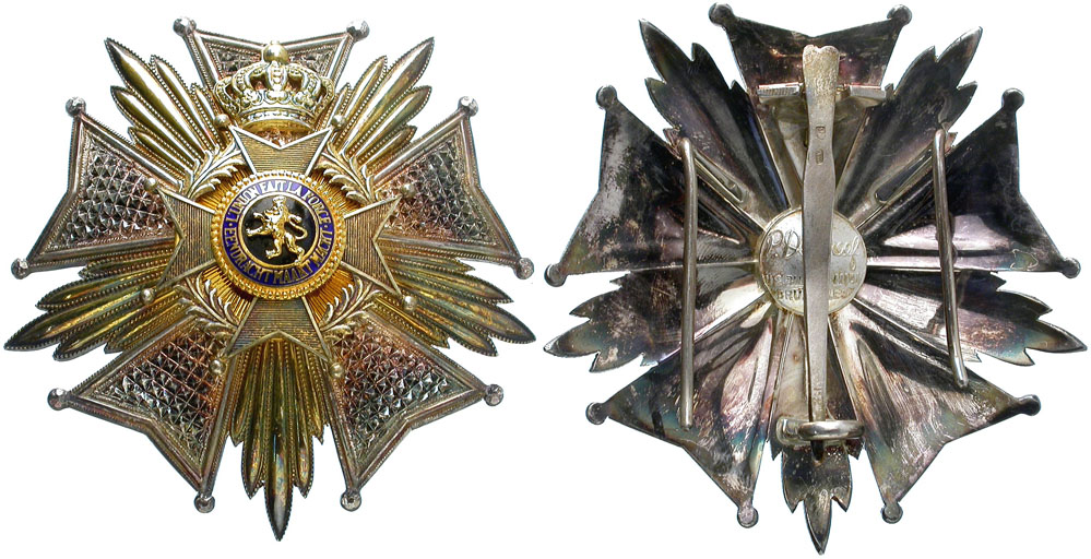 BELGICA. ORDEN DE LEOPOLDO II. CRUZ DE PECHO DE GRAN OFICIAL. BELLÍSIMA