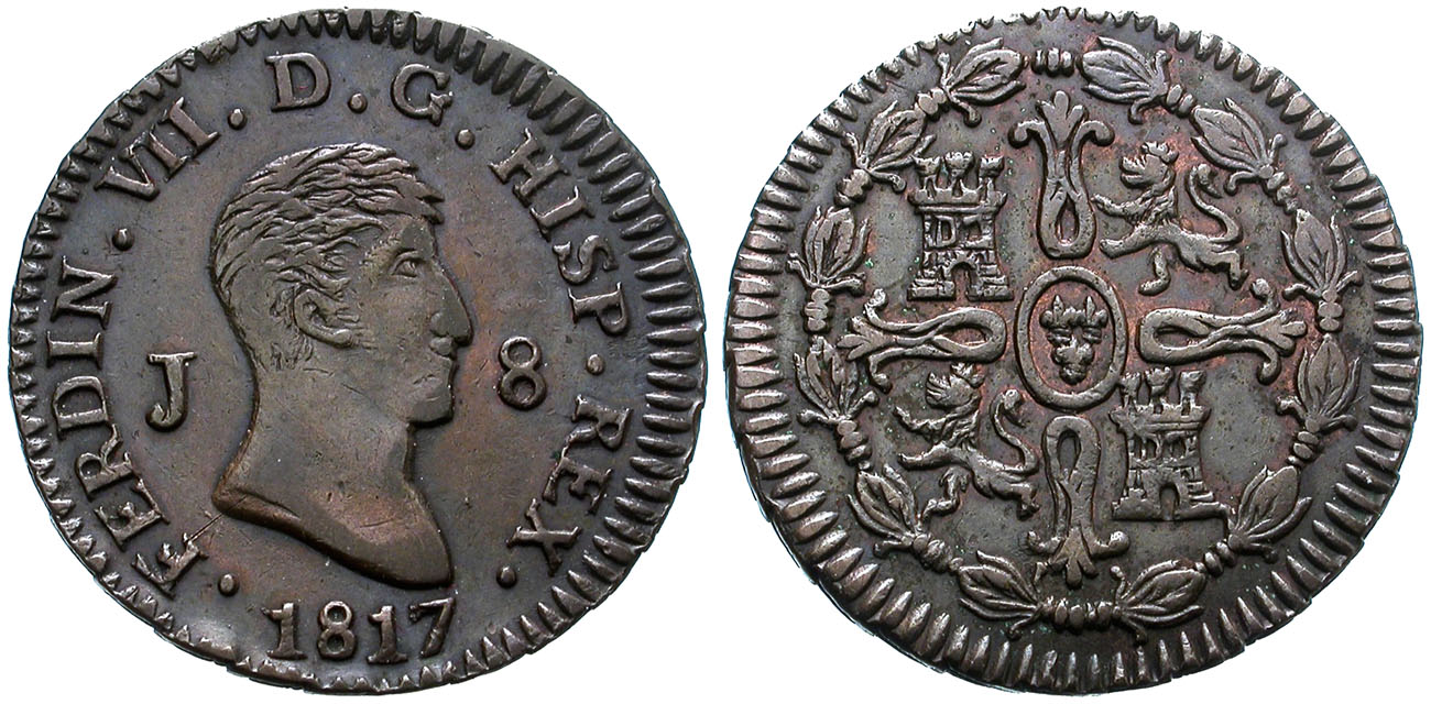 8 MARAVEDIS. 1817. JUBIA